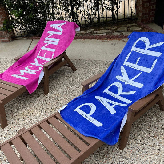 Lofaris Personalized Solid Color And Name Summer Beach Towel