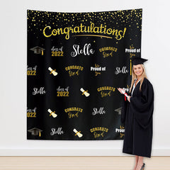 Lofaris Personalized Step and Repeat Graduation Backdrop