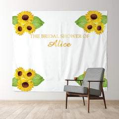 Lofaris Personalized Sunflower Bridal Shower Backdrop Banner