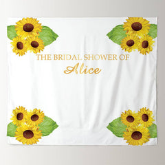 Lofaris Personalized Sunflower Bridal Shower Backdrop Banner