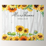 Load image into Gallery viewer, Lofaris Personalized Sunflower Wooden Wedding Decoration Backdrop
