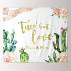 Lofaris Personalized Taco Bout Love Bridal Shower Backdrop For Party