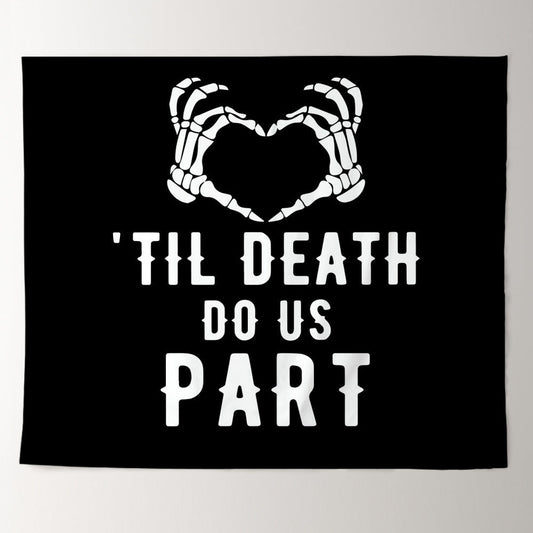 Lofaris Personalized Til Death Do Us Part Wedding Backdrop