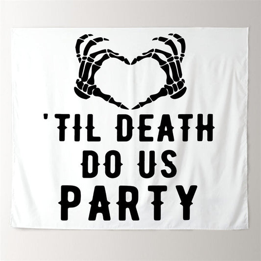 Lofaris Personalized Til Death Do Us Party Wedding Backdrop