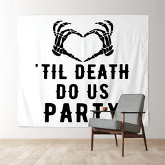 Lofaris Personalized Til Death Do Us Party Wedding Backdrop