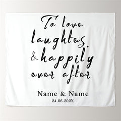 Lofaris Personalized To Love Laughters Wedding Backdrop Banner