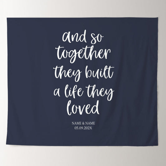 Lofaris Personalized Together Built A Life They Loved Wedding Backdrop