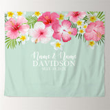 Load image into Gallery viewer, Lofaris Personalized Tropical Floral Wedding Backdrop