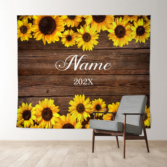 Lofaris Personalized Watercolor Floral Wedding Backdrop