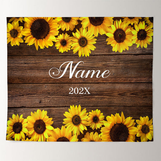 Lofaris Personalized Watercolor Floral Wedding Backdrop