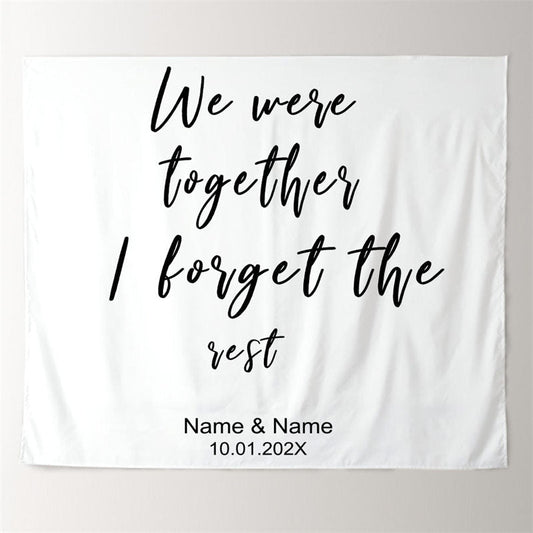 Lofaris Personalized We Were Together Wedding Backdrop