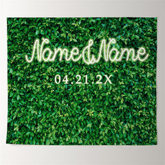 Lofaris Personalized Greenery Wedding Backdrop For Party