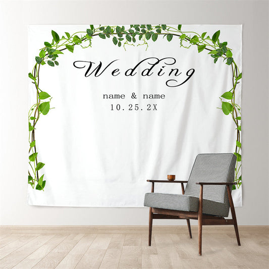 Lofaris Personalized White Flower Wedding Backdrop Decor