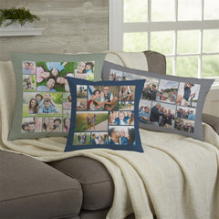 Lofaris Photos Collage Custom Throw Pillow Memorable Family