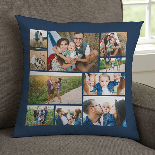 Lofaris Photos Collage Custom Throw Pillow Memorable Family