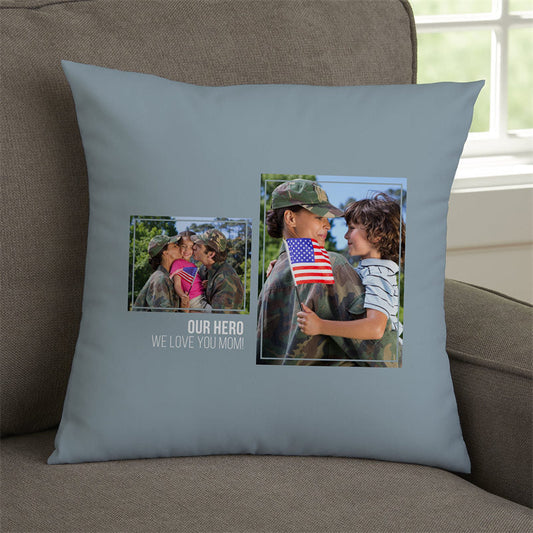 Lofaris Picture Collage Personalized Throw Pillow For Family