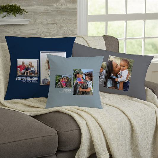 Lofaris Picture Collage Personalized Throw Pillow For Family