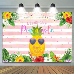 Lofaris Pineapple Floral Birthday Photo Decoration backdrops