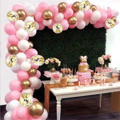 Lofaris Pink 124 Pack DIY Balloon Arch Kit | Party Decorations - Gold