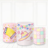 Load image into Gallery viewer, Lofaris Pink Accordion Cylinder Cover Flages Hat Plinth