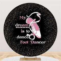 Lofaris Pink And Black Glitter Foot Dance Backdrop Decoration