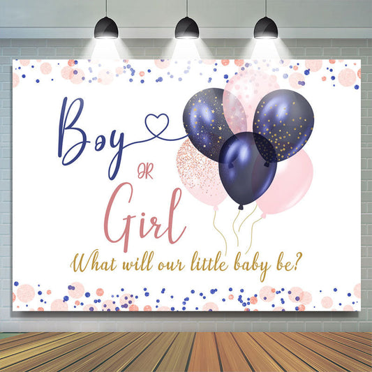 Lofaris Pink And Blue Gender Reveal Balloon Baby Shower Backdrop