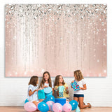 Load image into Gallery viewer, Lofaris Pink And Glitter Bokeh Happy Birthday Backdrop For Girl