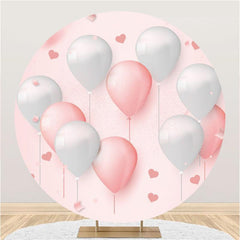 Lofaris Pink And Grey Ballon Round Wedding Backdrop Becoration
