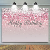 Load image into Gallery viewer, Lofaris Pink and Silver Bokeh Happy Birthday Backdrop for Girl