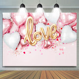 Load image into Gallery viewer, Lofaris Pink And White Ballon Love Backdrop For Valentines