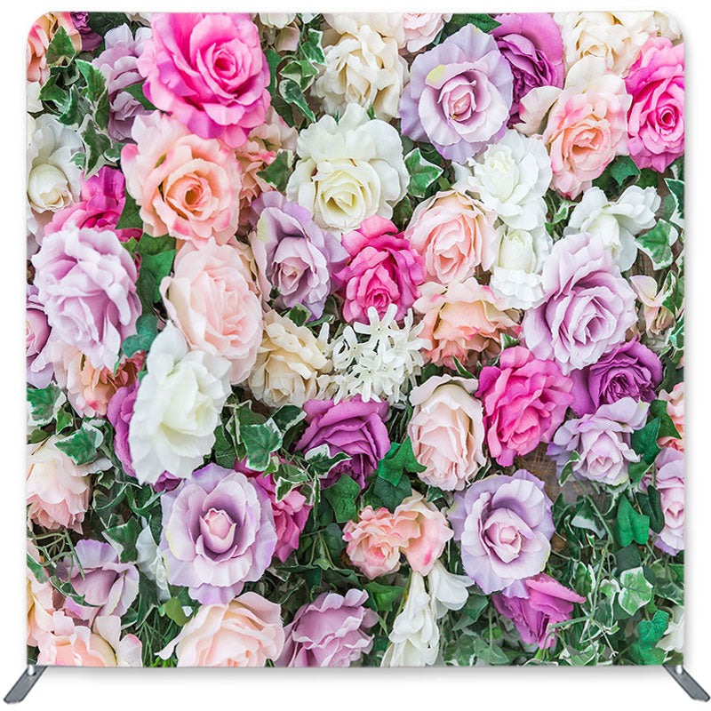 Lofaris Pink And White Flower Double-Sided Backdrop for Birthday