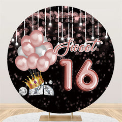 Lofaris Pink Balloons Bokeh Sweet 16 Birthday Party Backdrop