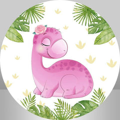 Lofaris Pink Dinosaur Happy Birthday Backdrop Kit For Party