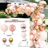 Load image into Gallery viewer, Lofaris Pink DIY 96 Pack Balloon Arch Kit | Party Decorations - Gold | White