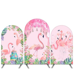 Lofaris Pink Flamingo Theme Happy Birthday Arch Backdrop Kit