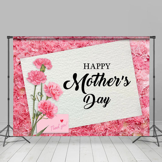 Lofaris Pink Floral Envelope Thank You Mothers Day Backdrop