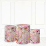 Load image into Gallery viewer, Lofaris Pink Floral Sakura Plinth Cover Dark Ground Cake Table