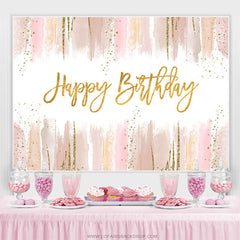 Lofaris Pink Gold Gentle Backdrop For Girl Birthday Party