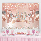 Load image into Gallery viewer, Lofaris Pink Happy 40th Birthday Sparkle Balloon Diamonds Backdrop for Women