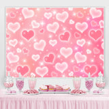 Load image into Gallery viewer, Lofaris Pink Heart Glitter Early 2000s Photo Birthday Party Backdrop
