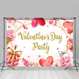 Load image into Gallery viewer, Lofaris Pink Love And Floral Happy Valentines Day Backdrop