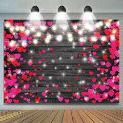 Lofaris Pink Love And Light With Wood Backdrop For Valentines