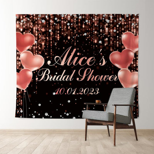 Lofaris Pink Love Balloons Bride To Be Bridal Shower Backdrop