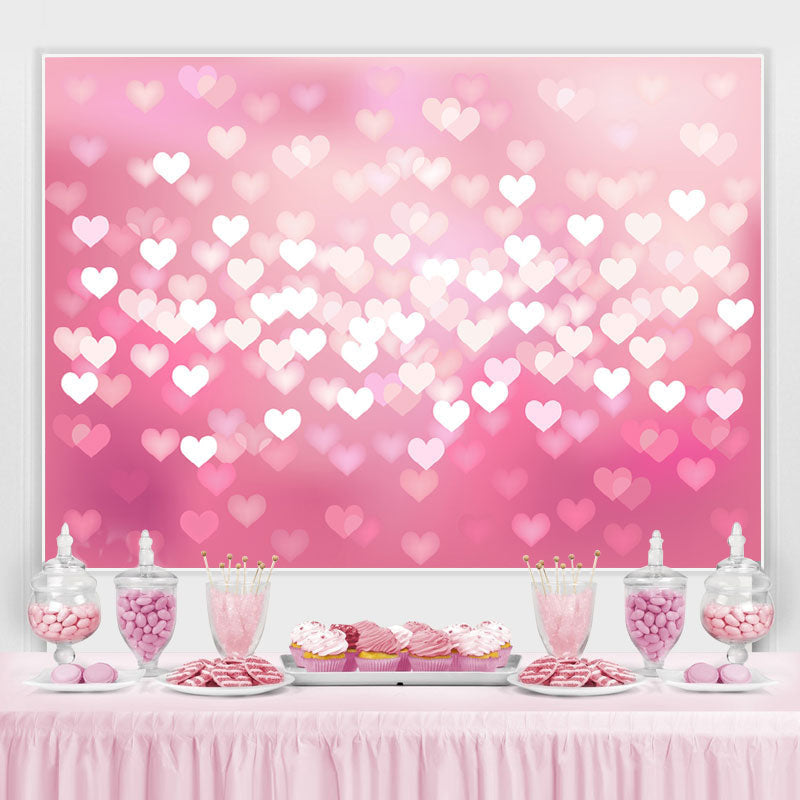 Pink Love Light Simple Bokeh Backdrop For Girl Party – Lofaris