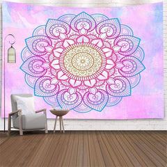 Lofaris Pink Mandala Pattern Room Decoration Wall Tapestry