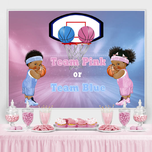 Lofaris Pink and Blue Gendar Reveal Backdrop for Baby Shower