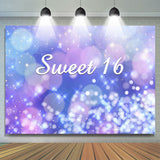 Load image into Gallery viewer, Lofaris Pink Purple Bokeh Glittle Sweet 16 Birthday Backdorp