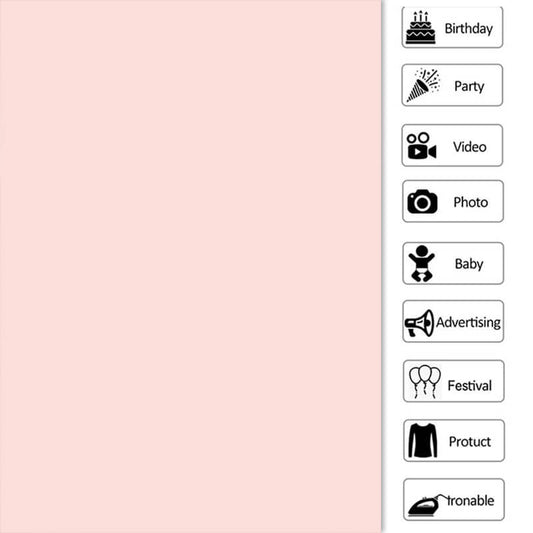 Lofaris Pink Solid Simple Party Backdrop for Photo