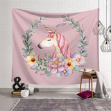 Load image into Gallery viewer, Lofaris Pink Unicorn Novelty 3D Printed Family Wall Tapestry