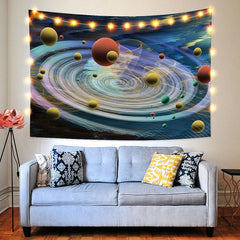 Lofaris Planet Galaxy Trippy Novelty Geometric Custom Tapestry